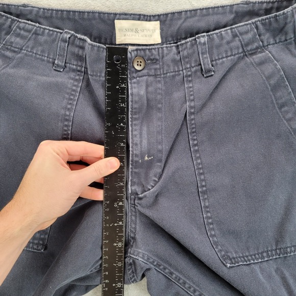 Vintage Ralph Lauren Denim Supply Shorts Baker Mens Size 38 Blue - Picture 7 of 11